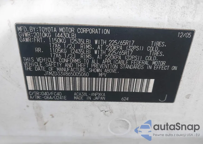 JTMZD33V865005060: 44087316