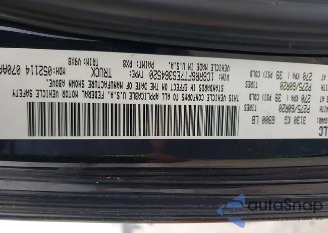 1C6RR6FT7ES364520: 44087345