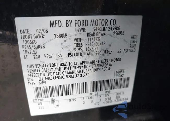 2LMDU68C68BJ23531: 44088687