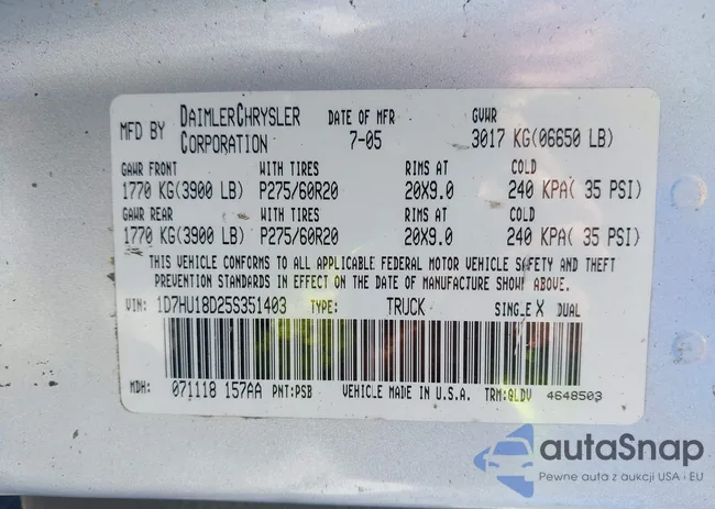 1D7HU18D25S351403: 44088696