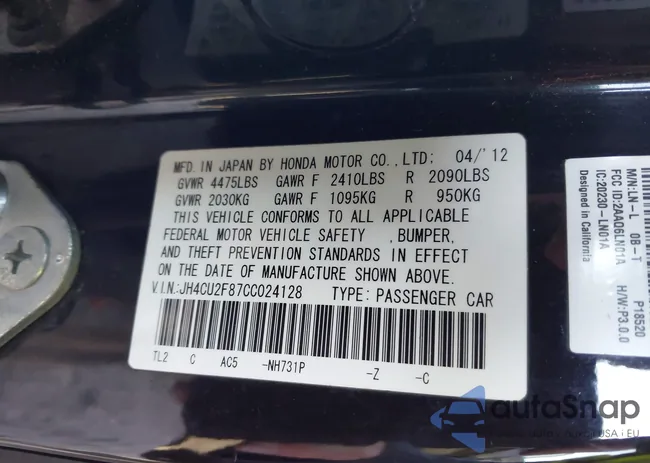 JH4CU2F87CC024128: 44088922