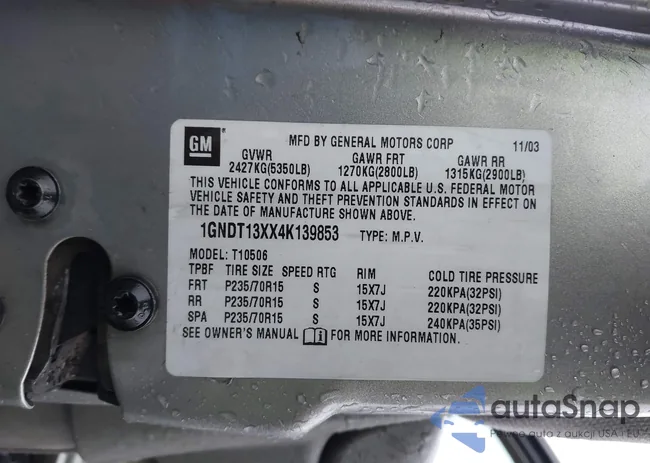 1GNDT13XX4K139853: 44088944