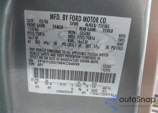 1FMCU94155KD40552: 44088948