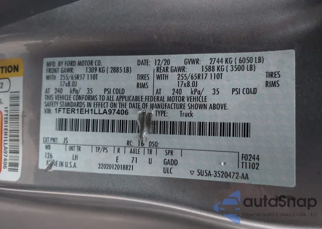 1FTER1EH1LLA97406: 44089034