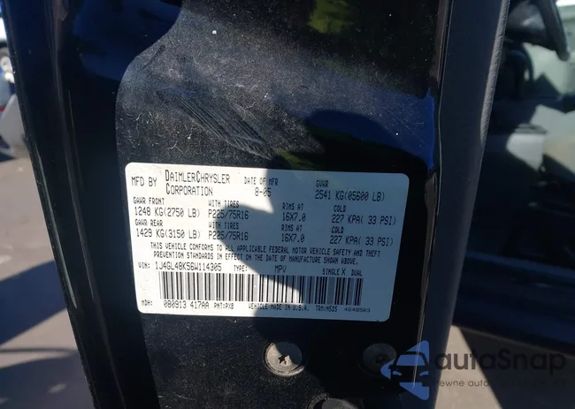 1J4GL48K56W114305: 44088210