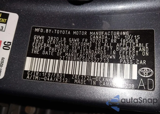 2T1BURHE5GC527713: 44088250