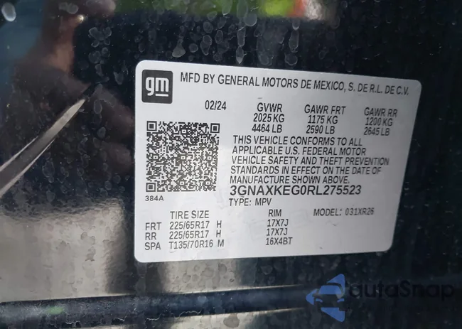 3GNAXKEG0RL275523: 44088351