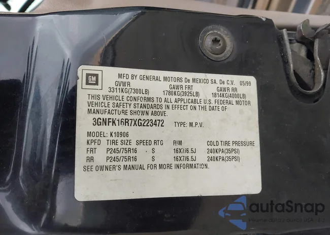 3GNFK16R7XG223472: 44088429