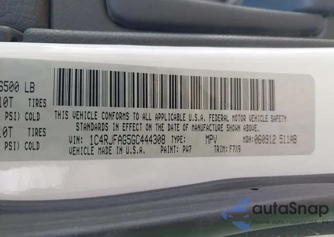 1C4RJFAG5GC444308: 44089569