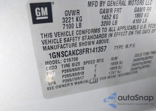 1GNSCAKC8FR141357: 44089734