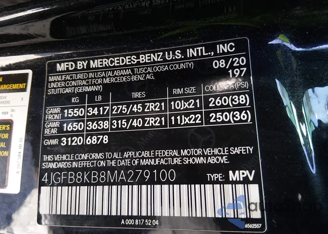 4JGFB8KB8MA279100: 44089857