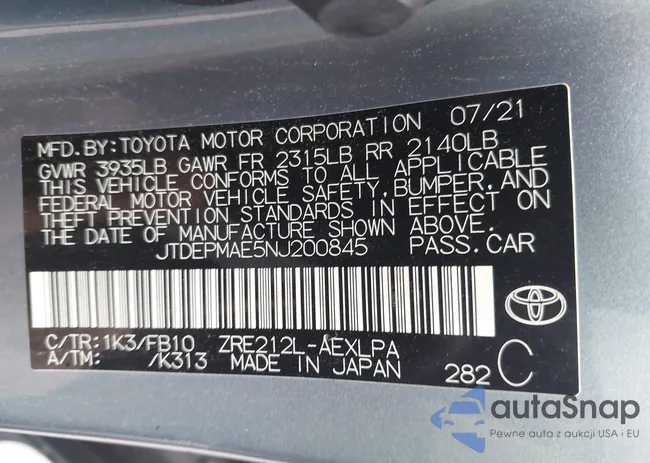 JTDEPMAE5NJ200845: 44089924