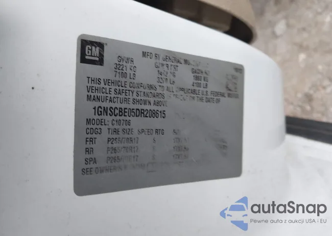 1GNSCBE05DR208615: 44089973