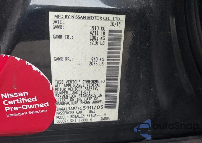 1N4AL3AP7FC590705: 44090080