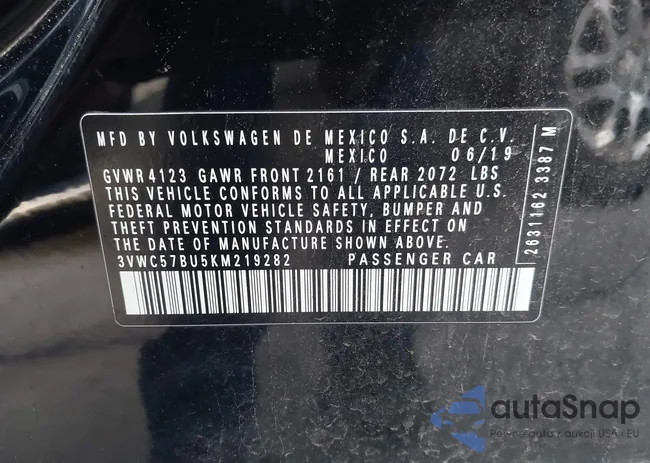 3VWC57BU5KM219282: 44089327