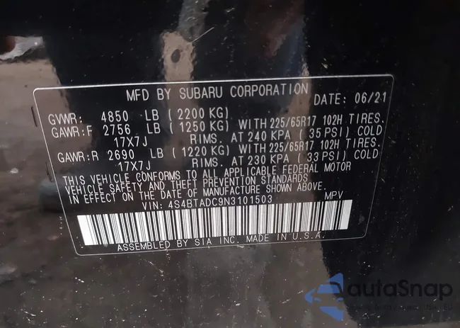 4S4BTADC9N3101503: 44089344