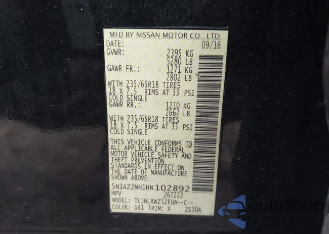 5N1AZ2MH1HN102892: 44089396