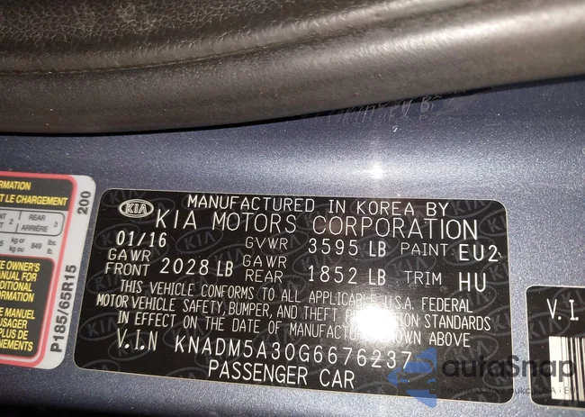 KNADM5A30G6676237: 44089447