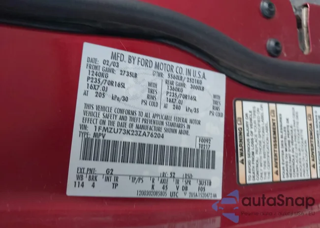 1FMZU73K23ZA76204: 44090628