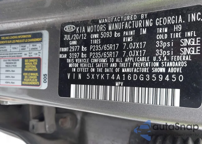 5XYKT4A16DG359450: 44090739