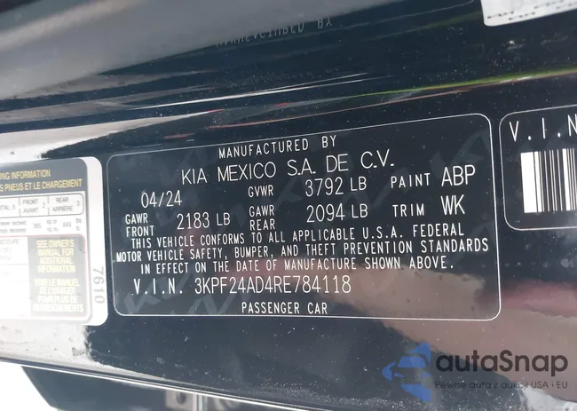 3KPF24AD4RE784118: 44090747