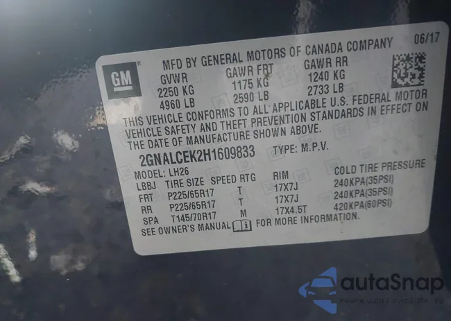 2GNALCEK2H1609833: 44090843