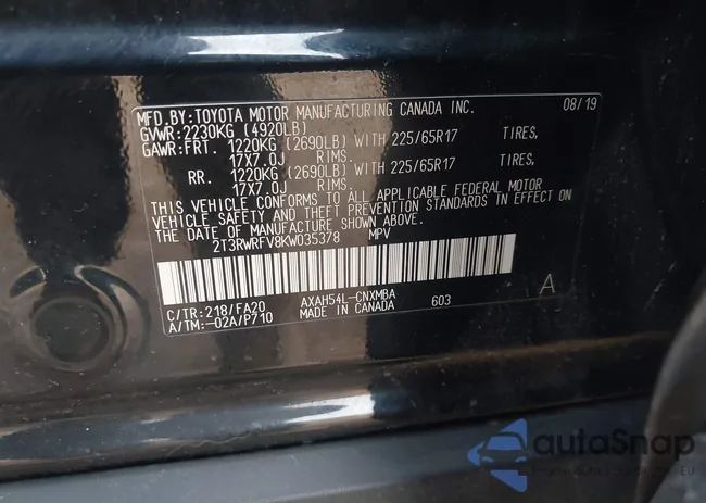 2T3RWRFV8KW035378: 44090853