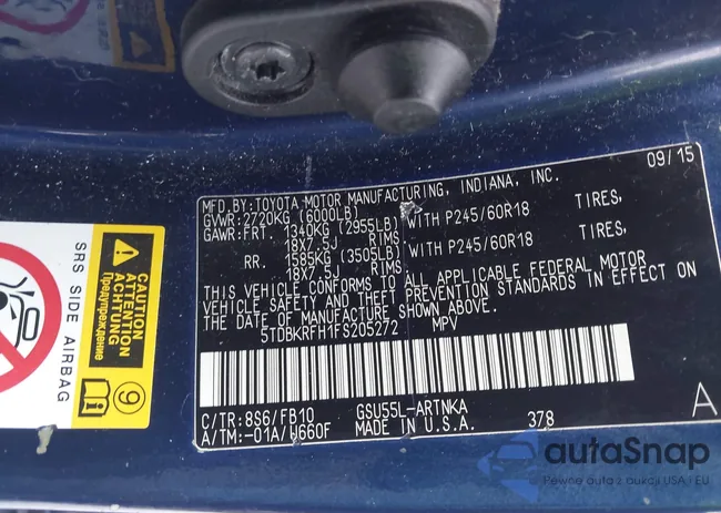 5TDBKRFH1FS205272: 44090911