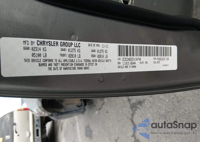 2C3CDXBG5CH134706: 44091033