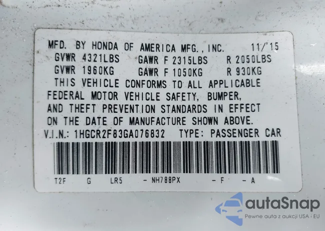 1HGCR2F83GA076832: 44091056