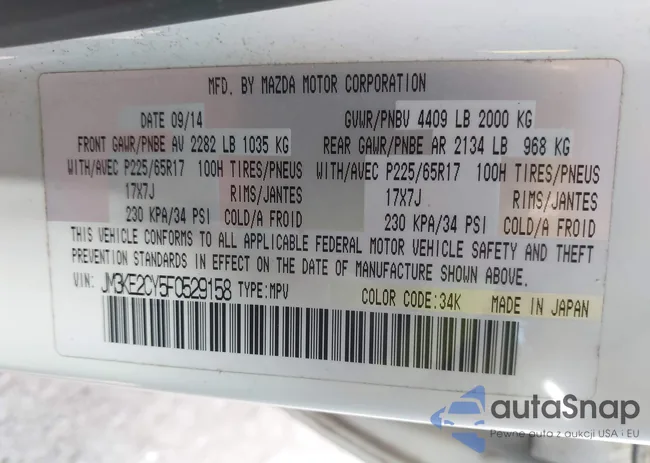 JM3KE2CY5F0529158: 44090388