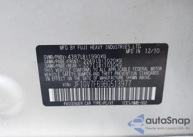 JF1GV7F69BG513977: 44091636