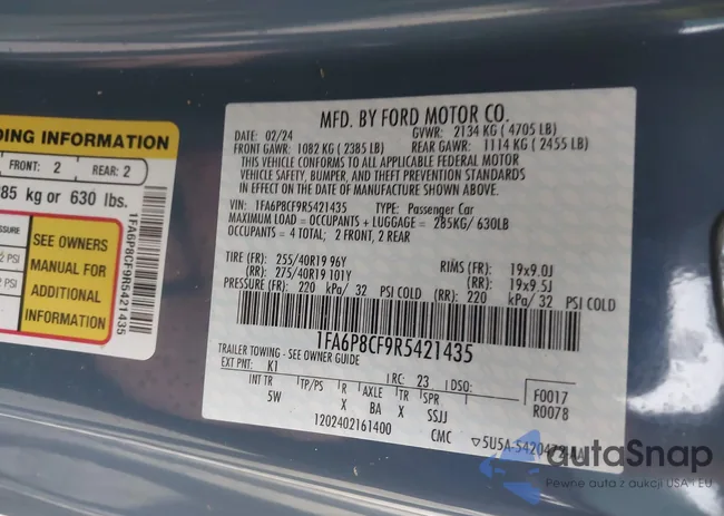 1FA6P8CF9R5421435: 44091738