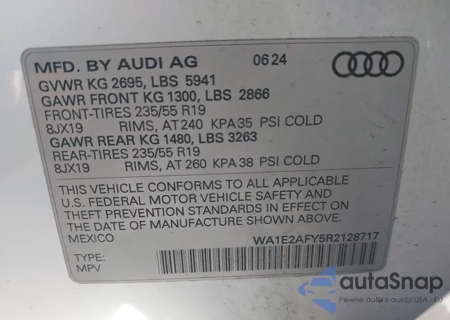 WA1E2AFY5R2128717: 44091752