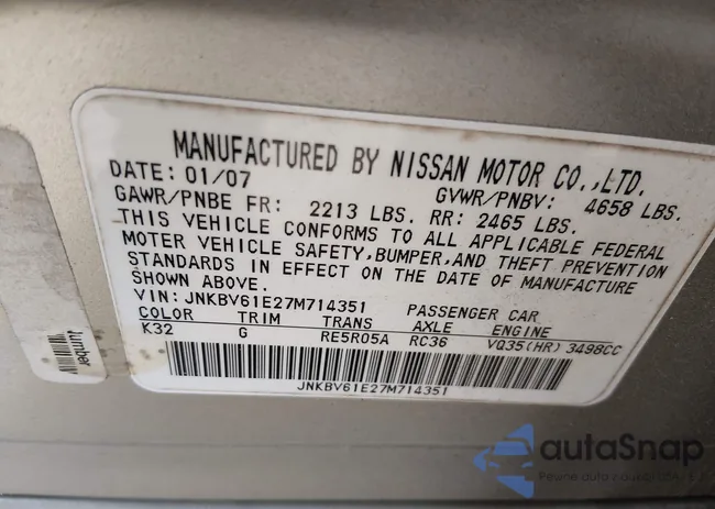 JNKBV61E27M714351: 44091885