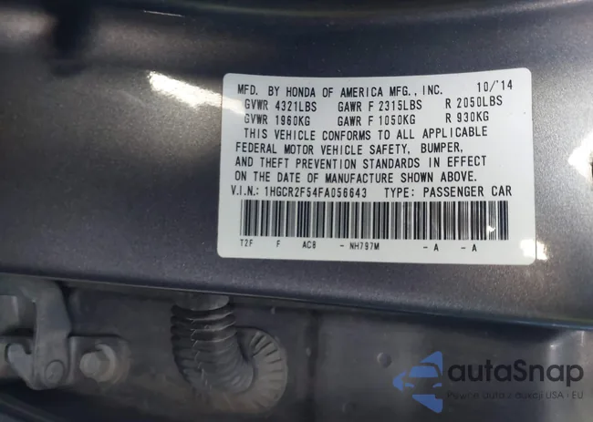 1HGCR2F54FA056643: 44091889