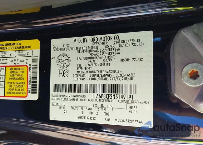 1FA6P8CF2N5149191: 44091891