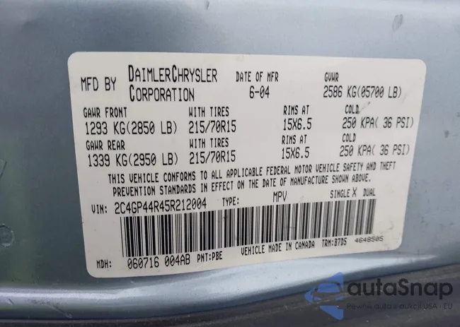 2C4GP44R45R212004: 44091915