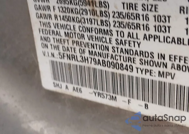 5FNRL3H79AB090849: 44091922