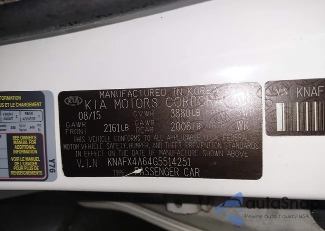 KNAFX4A64G5514251: 44091927