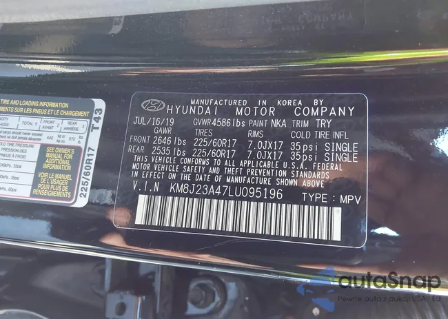 KM8J23A47LU095196: 44091938