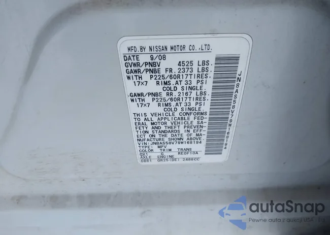 JN8AS58V79W168194: 44092091