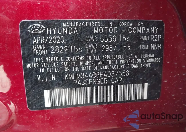 KMHM34AC3PA037553: 44091169