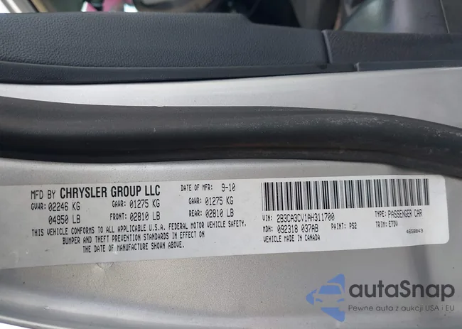 2B3CA3CV1AH311700: 44091260