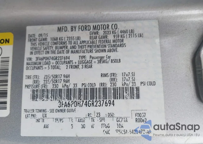 3FA6P0H74GR237694: 44091277