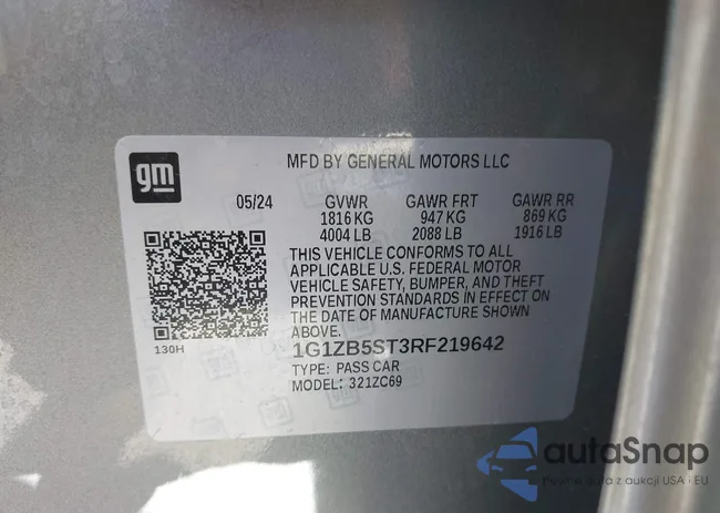 1G1ZB5ST3RF219642: 44091357