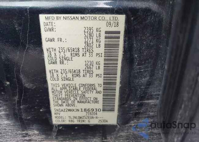 5N1AZ2MHXJN186930: 44092582