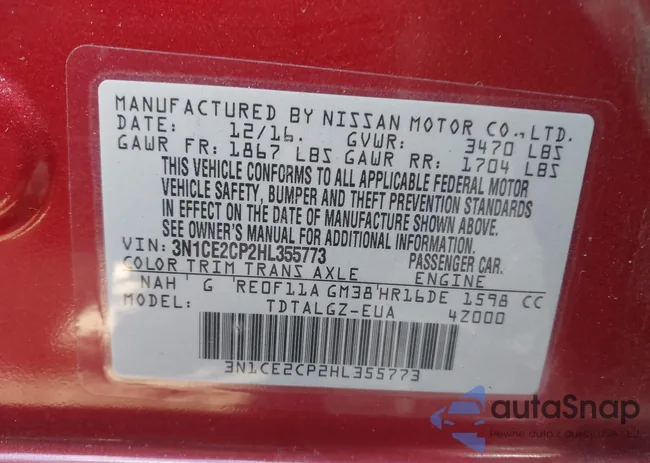 3N1CE2CP2HL355773: 44092740