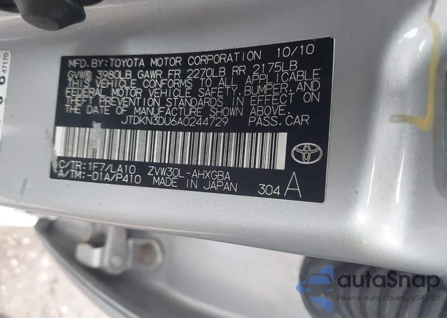 JTDKN3DU6A0244729: 44092945