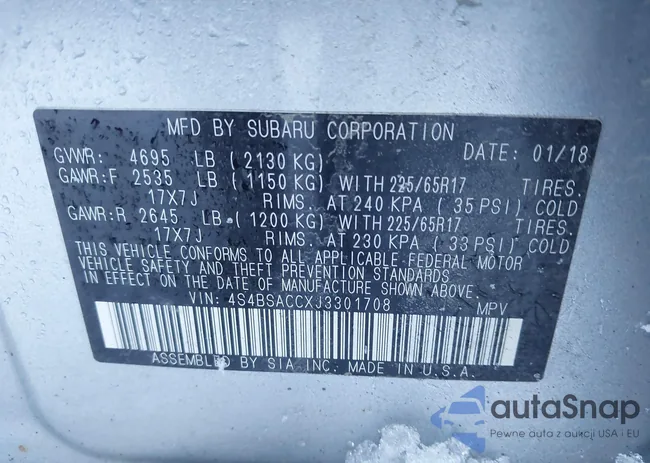 4S4BSACCXJ3301708: 44093093